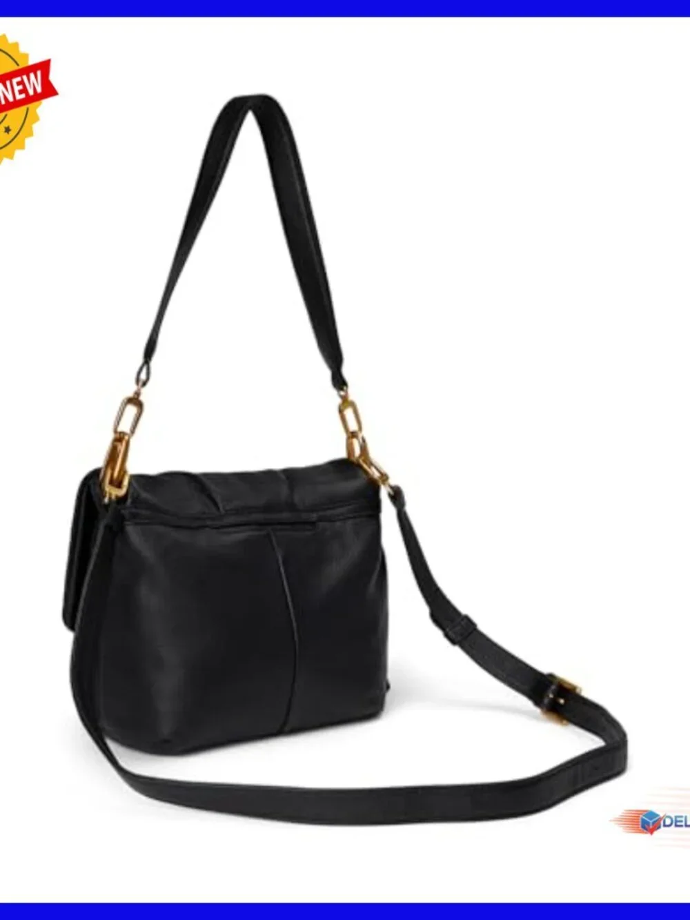 Leather Convertible Hobo Bag with Multiple Pockets and Adjustable Straps